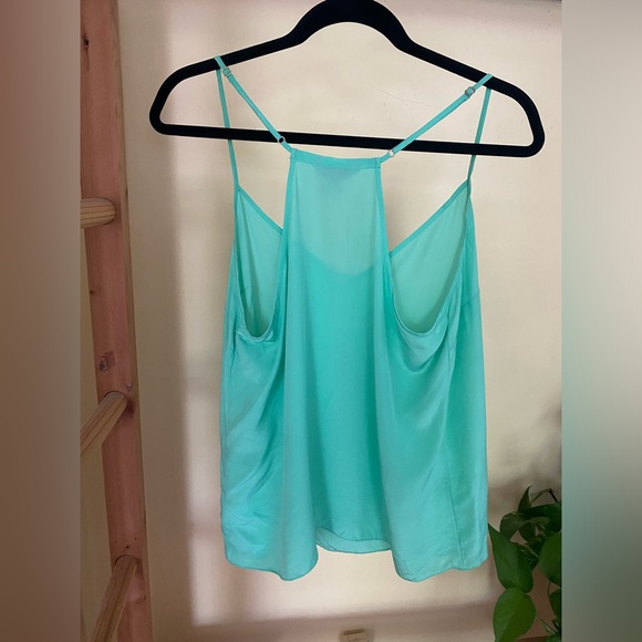 Lilly Pulitzer silk camisole tank top sea foam green size large - Picture 2 of 4